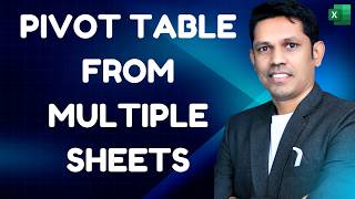 Make Pivot table from multiple sheets in Microsoft Excel [upl. by Nahtnamas]