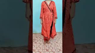 Angrakha frock trouser design dress dresses fashion like subscribe support videoviralvideo [upl. by Eytak]