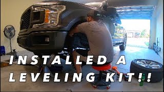 Installing a leveling kit on a 2018 F150 [upl. by Boyt]