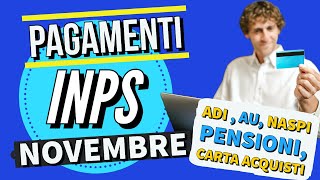 🟣 Pagamenti Novembre 2024 Assegno di Inclusione Naspi Assegno Unico Pensioni Carta Acquisti [upl. by Enelym]