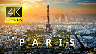 Paris France 🇫🇷 in 4K 60FPS ULTRA HD Video by Drone [upl. by Margit]