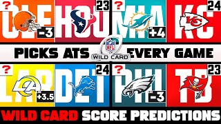 NFL Playoff Score Predictions amp Picks Against The Spread 2024 NFL Wild Card Picks [upl. by Roshelle]