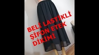 🔥ÇOK KOLAY ŞİFON ETEK NASIL DİKİLİR PRATİK KESİM ✅ [upl. by Teyut]