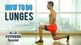 How To Do A LUNGE  Lunges for BEGINNERS  FITNESS SPECIAL  WORKOUT VIDEO [upl. by Annaitsirhc584]