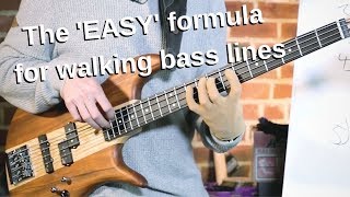 The SIMPLEST walking bass line formula  EXACTLY where to start [upl. by Asek]