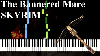 The Bannered Mare  Skyrim Piano Tutorial NivekPiano [upl. by Atinaw]