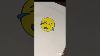 How to Draw Laughing Tears of Joy Emoji Easyshorts [upl. by Galven]