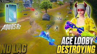 Aquos R2 😍  Destroying Ace Looby  New Update 33 🔥  R2 PUBG Test 2024 [upl. by Denise]