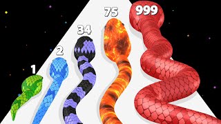 SNAKE RUN RACE  Color Math Games New Update All Snakes [upl. by Elwee428]