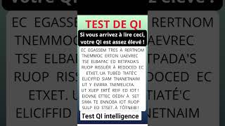 Test de QI intelligence qi test intelligence [upl. by Forelli]