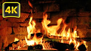 4K Crackling Fireplace amp Burning Logs 🔥 Relaxing Fireplace 3 Hours for Stress Relief Sleep Relax [upl. by Aura]