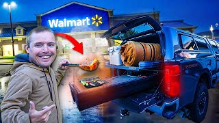 Overnight CAMP and COOK In Walmart Parking Lot  Truck Camping [upl. by Reece794]