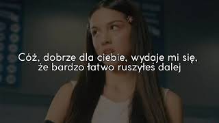 Olivia Rodrigo  good 4 u TŁUMACZENIE PL [upl. by Kinnon615]