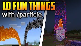 10 Fun Things To Do With particle Command  Minecraft PE 1808 [upl. by Ahsie835]