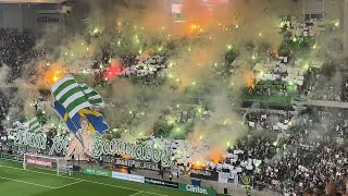 Hammarby  Twente 2023 TIFO  PYRO [upl. by Nerradal]