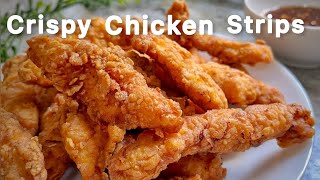 Crispy Chicken Strips  Easy Chicken Fingers [upl. by Anaidiriv241]