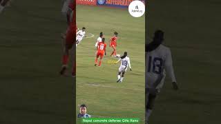 Gita Rana Pillar of Nepal defense foryou nepalifootball fypage fyp fypシ゚viral footballshorts [upl. by Joyann]