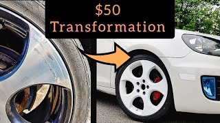 Fix amp Paint wheels for under 50  DIY Transformation [upl. by Neitsabes]