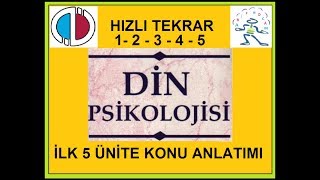 DİN PSİKOLOJİSİ  HIZLI TEKRAR  İLK 5 ÜNİTE  YouTube [upl. by Nawak248]