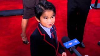 MiniWarbler Interview  Glee the 3D Concert Movie Premiere [upl. by Dlaregztif]