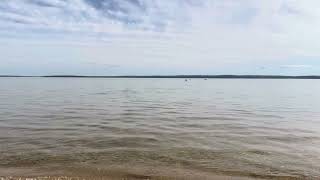 First and Last Swim in Higgins Lake for 2024 northernmichigan lake [upl. by Notyal391]