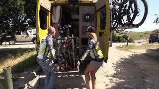 How to Carry Bikes Inside Your RV  the Bike Gurney [upl. by Hillyer]