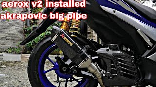 Aerox v2 pipe akrapovic kabitan natin ng Big pipe Sound check [upl. by Clymer]