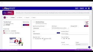 FinoLiteDMTRemitterBeneficiary Addition Transaction [upl. by Aisiram]