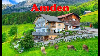 Village Amden Switzerland  A great walk with lake view in Swiss Alps [upl. by Adair]