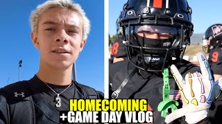 HOMECOMING FOOTBALL and GAME DAY VLOG 🏈 [upl. by Enyrb]