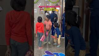 Children’s Day 🧒at AIIMS 🎁👩‍⚕️🩺 aiims trending mbbsdairies childrens postings pediatrics [upl. by Aivatan]