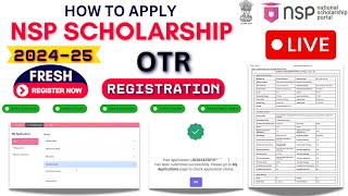 NSP Scholarship 202425 Apply How To Apply NSP Scholarship 202425  NSP OTR Registration nsp [upl. by Susie]