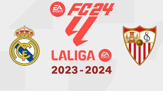 Real Madrid vs Sevilla  Estadio Santiago Bernabéu  202324 La Liga  EA FC 24 [upl. by Kask]