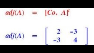 how to find adjoint of 2X2 matrix proper method [upl. by Oeflein]