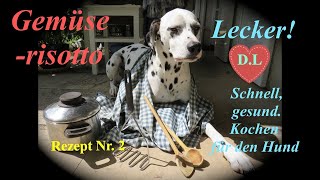 Kochen für den HundHundefutter selber machenGemüserisottoRezept Nr2 [upl. by Adyan]