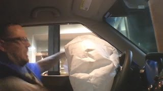 AirBag Drive Thru Pranks  Deployed amp Freaks People Out  OmarGoshTV [upl. by Anerda]