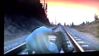 GTA 5 Drunk Trevor getting hit by a train [upl. by Amees72]