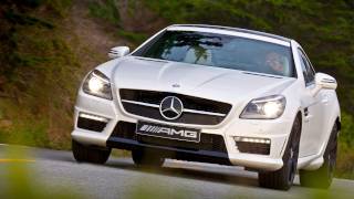 MercedesBenz SLK 55 AMG Roadster 2012 im Fahrbericht [upl. by Menendez]