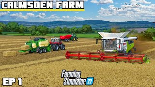 THE ADVENTURE BEGINS  Calmsden Farm  Farming Simulator 22  Episode 1 [upl. by Airliah]