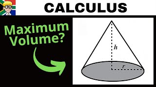 Optimisation Grade 12 Maximum Volume Cone [upl. by Aurelius926]