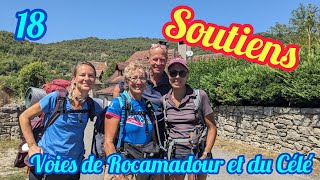 J 18  Soutiens  Arrivés à Boussac  Voies de Rocamadour et du Célé [upl. by Gent]