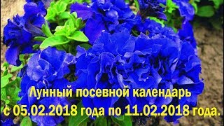 Лунный посевной календарь с 05022018 года по 11022018 года [upl. by Haukom915]