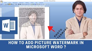 How to add picture watermark in Microsoft word [upl. by Ecidnak]