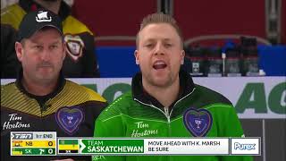 Draw 7  2022 Tim Hortons Brier  Grattan NB vs Flasch SK [upl. by Cogan]