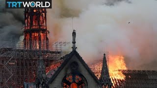 Breaking News Large fire at NotreDame Cathedral in Paris [upl. by Alfreda648]