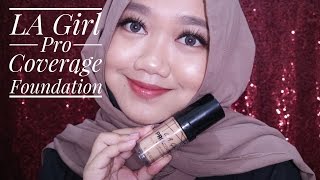 LA Girl HD Pro Coverage Foundation  First Impression amp Review [upl. by Dynah]