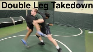 Double Leg Takedown Basic Neutral Wrestling and BJJ Moves and Technique For Beginners [upl. by Claire585]