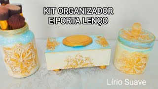 3 diys kit porta lenço porta pincel e organizador reciclagem diys manualidades [upl. by Geof]