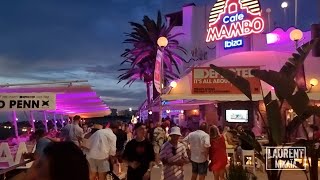 Nightlife Ibiza⁴ᴷ60fps  Ibiza Nightlife  Evening walk from O Beach to Café Mambo Defected Set [upl. by Ydor764]