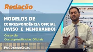 REDAÇÃO  Modelos de correspondência oficial  aviso e memorandocurso de correspondências oficiais [upl. by Yelnoc]